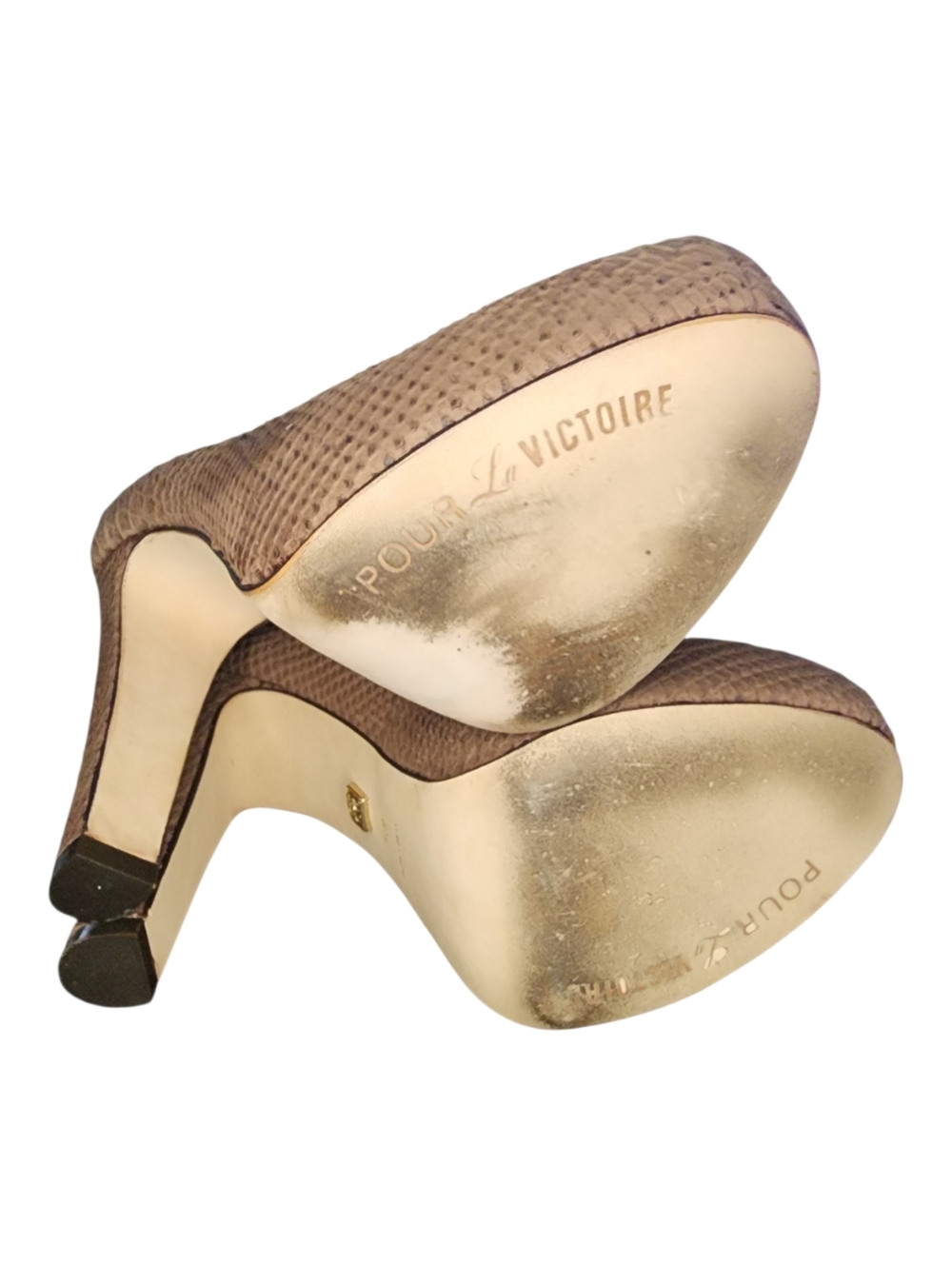 Pour La Victoire Embossed Platform Pumps, Womens 8.5 - Picture 8 of 11